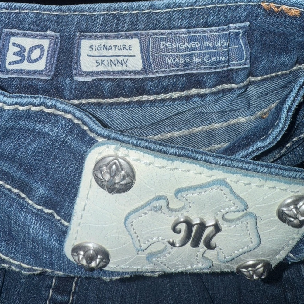 Miss Me Dark Blue Signature Skinny Jeans - Picture 3 of 3